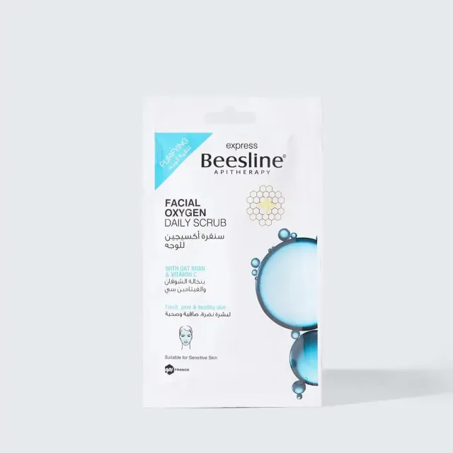 Beesline Facial Oxygen gezichtsscrub vette huid zakje