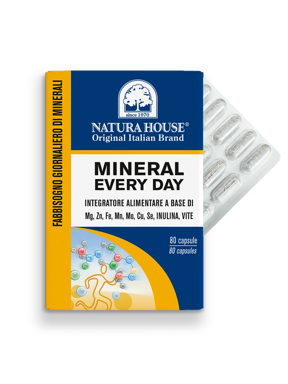 Natura House Mineral Every Day mineralen capsules 80 stuks 8 mineralen