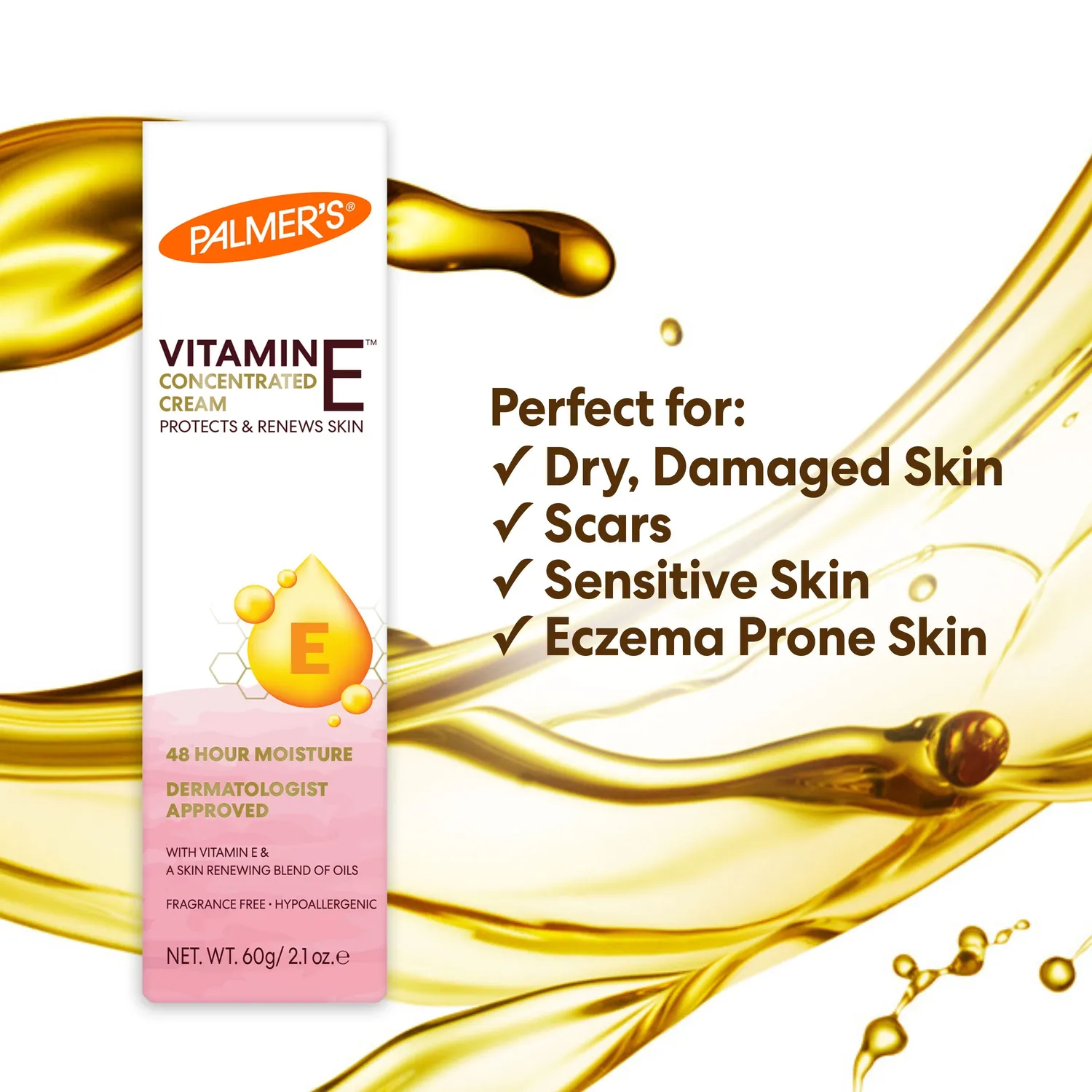 Palmer's Vitamin E Concentrated Cream handcrème 2.1 oz droog