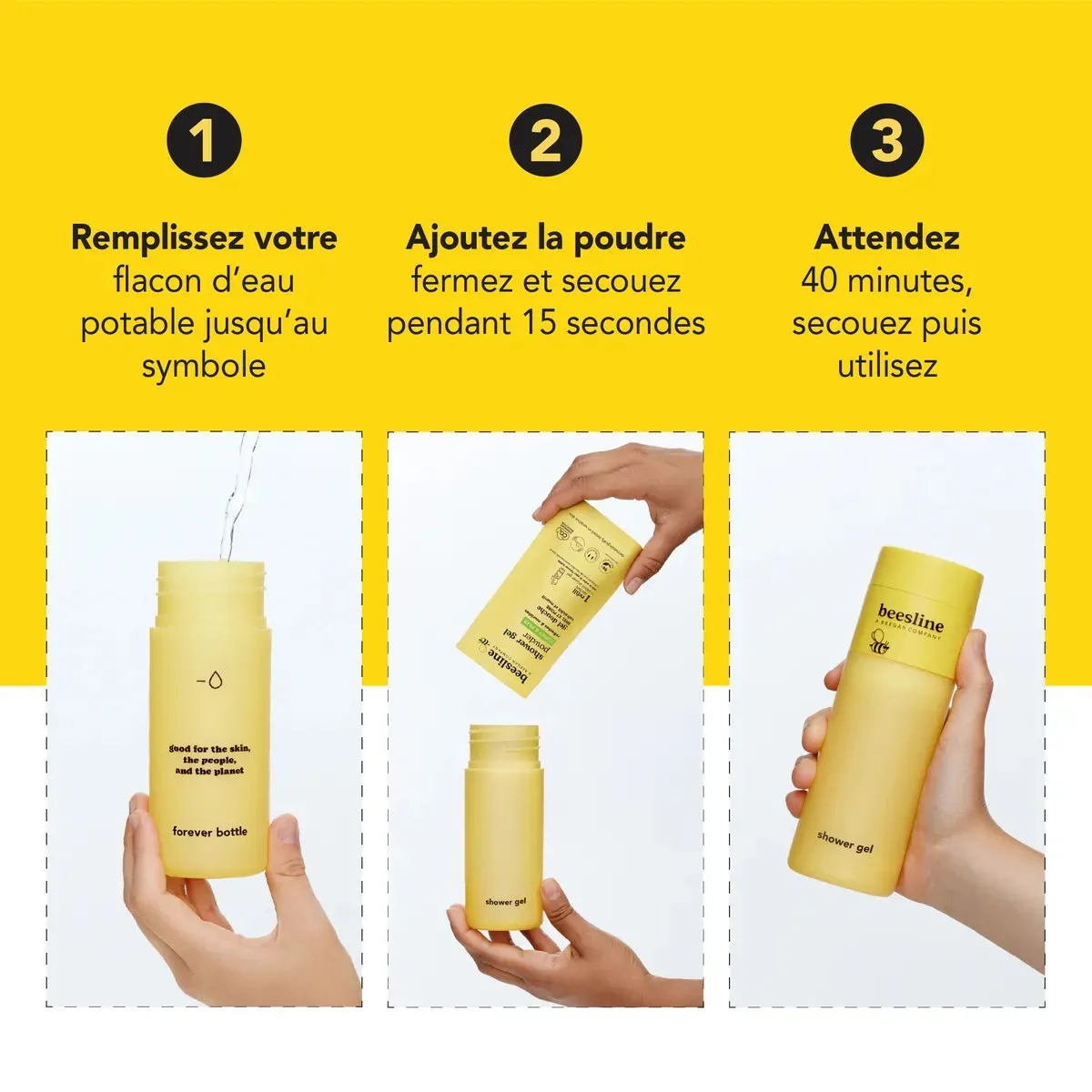 Beesline Powder Shower Gel douchegel Honing Peer refill
