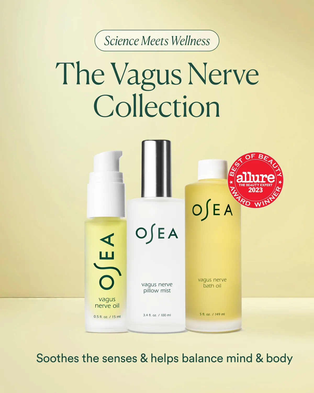 Osea Vagus Nerve Bath Oil badolie 5 fl oz kalmerend