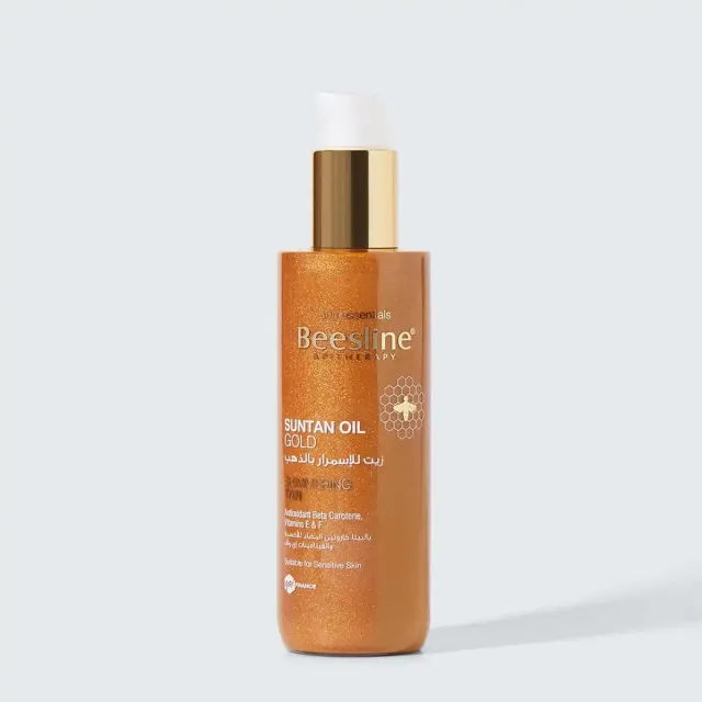 Beesline Suntan Gold zonneolie diepe bruining met shimmer