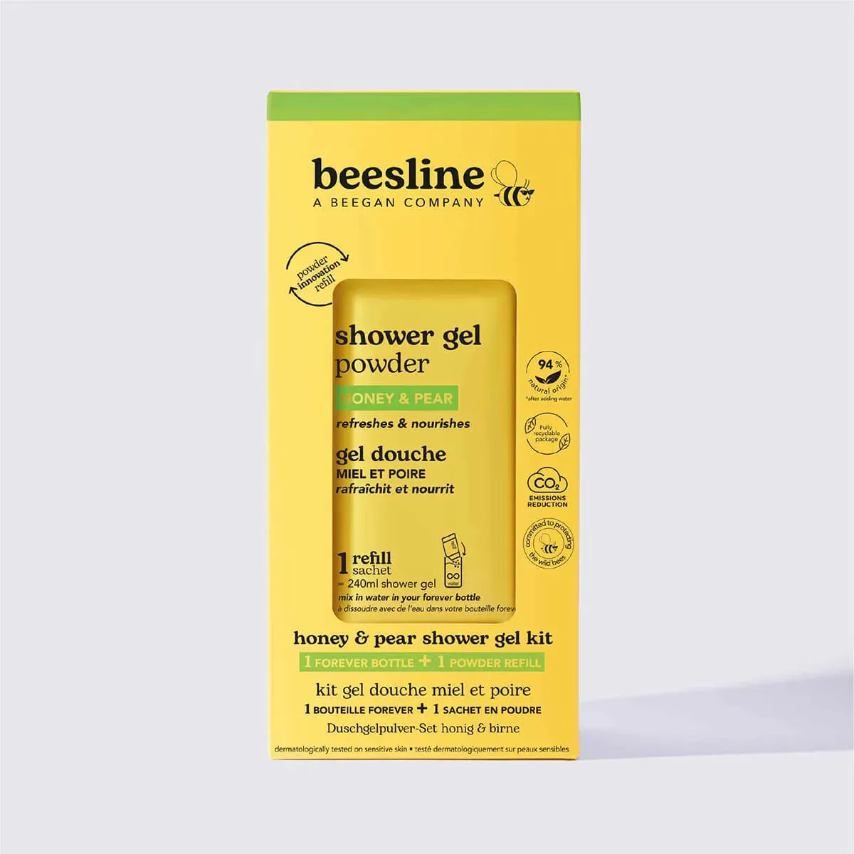 Beesline Honey & Pear poeder douchegel starterskit peer