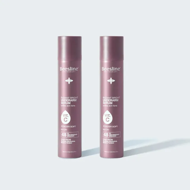 Beesline Radiant Bright okselserum Powder Soft 1+1 verhelderend