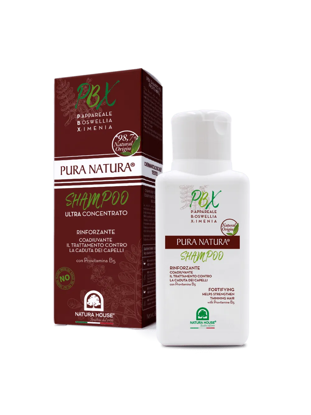 Natura House PBX versterkende shampoo 250ml breuk haar
