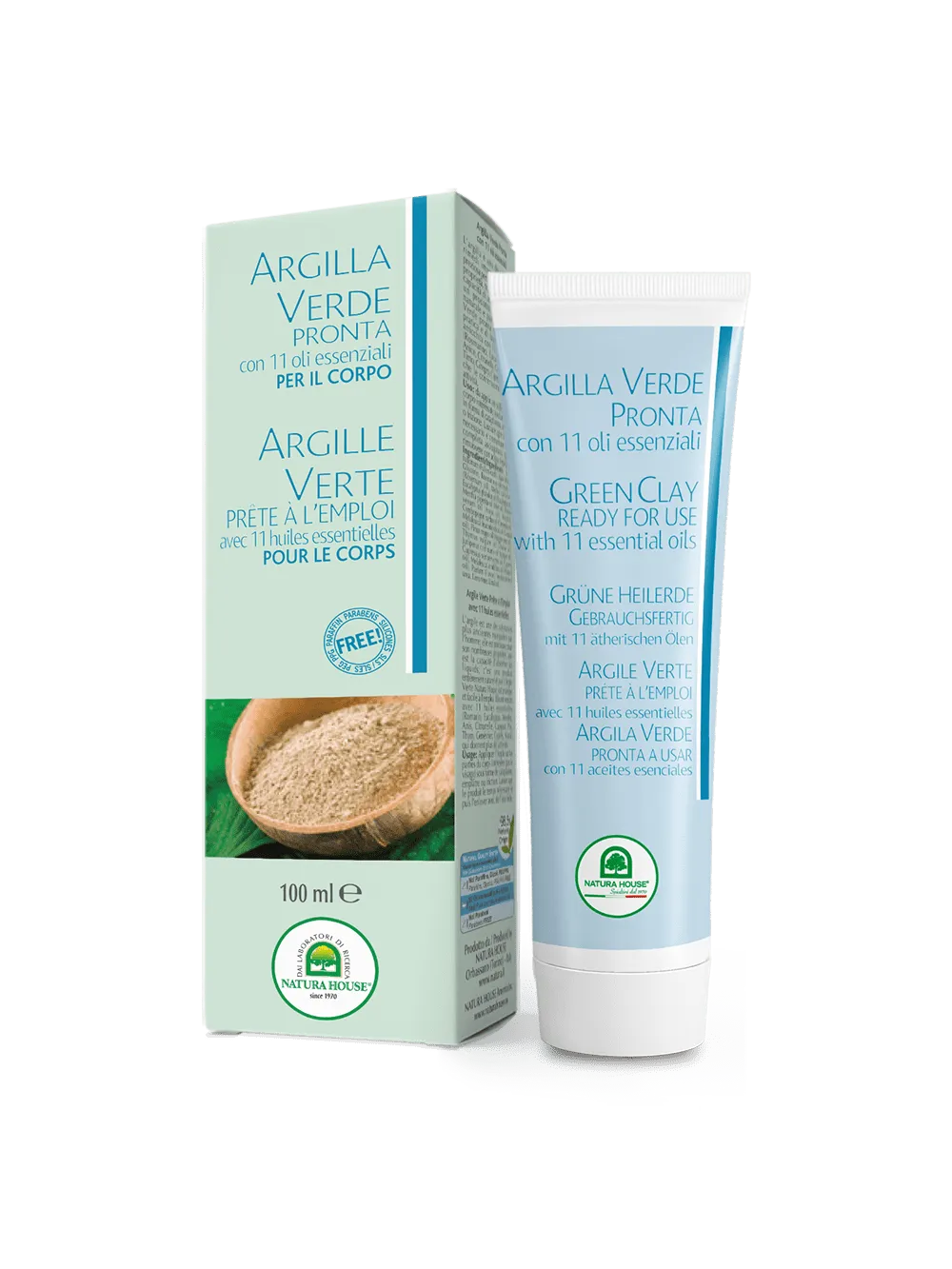 Natura House Ready Green Clay kleimasker 100ml met etherische olie