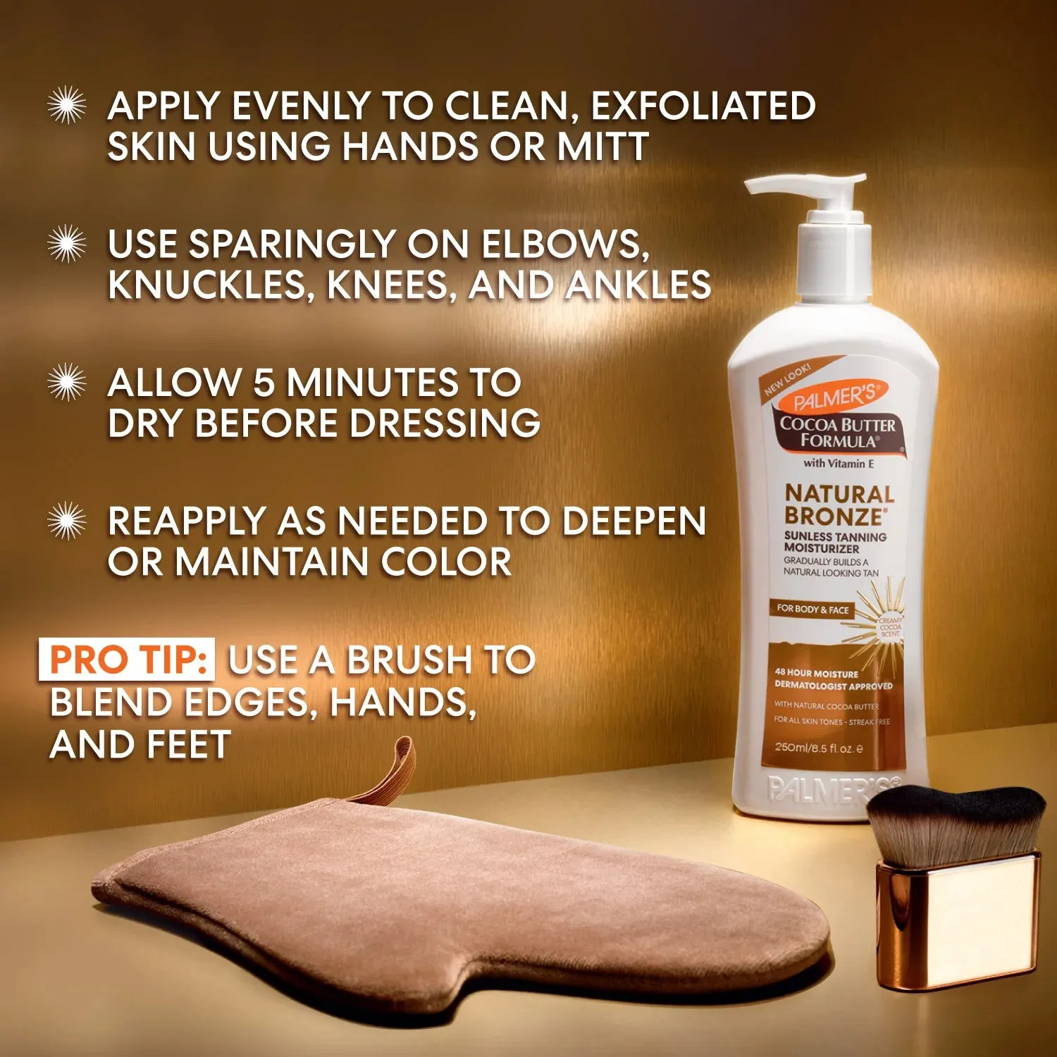 Palmer's Natural Bronze zelfbruiner 250 ml geleidelijke glow