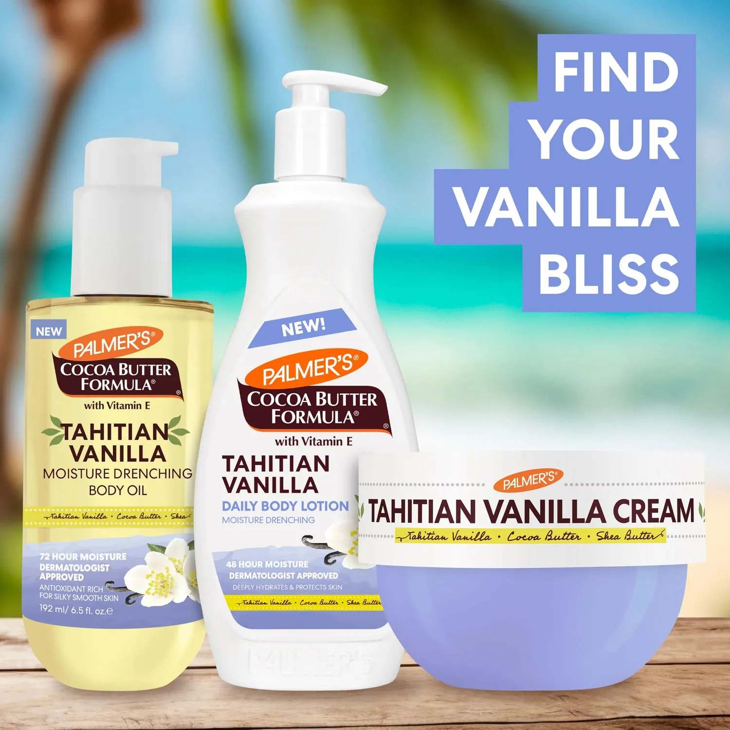 Palmer's Tahitian Vanilla bodycrème vanille droge huid