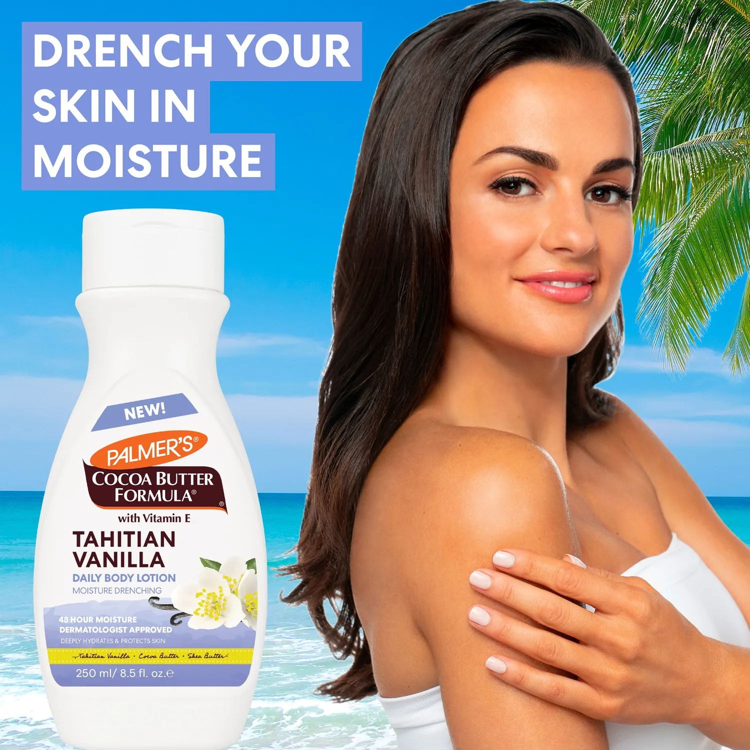 Palmer's Tahitian Vanilla bodylotion 400 ml vanille droge huid