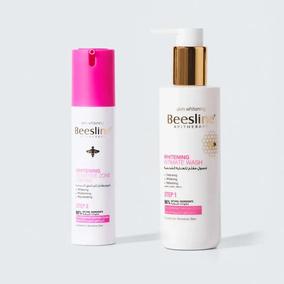 Beesline Whitening intieme wash + crème set 1+1 egaliserend