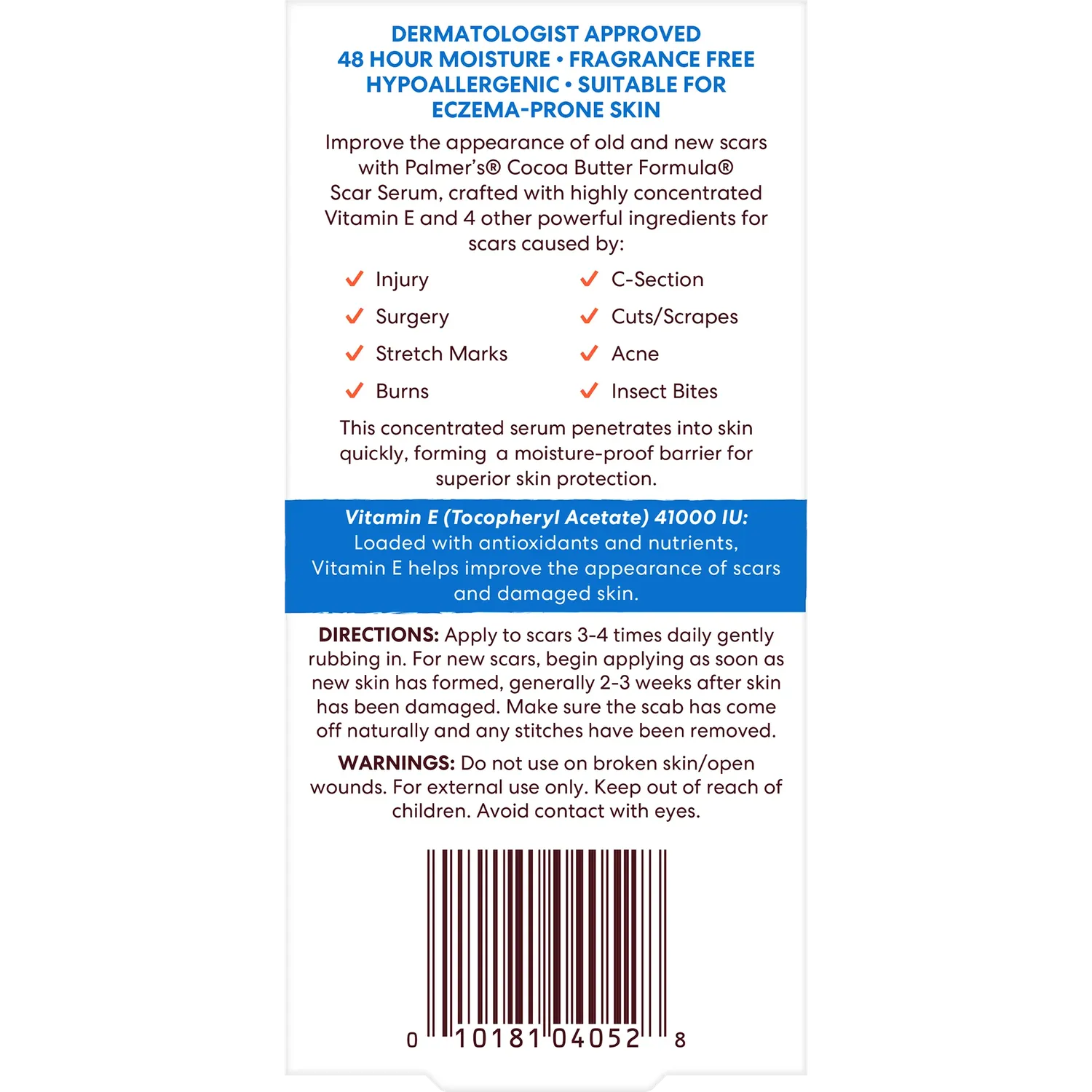 Palmer's Cocoa Butter Scar littekenserum 1 fl oz vitamine E