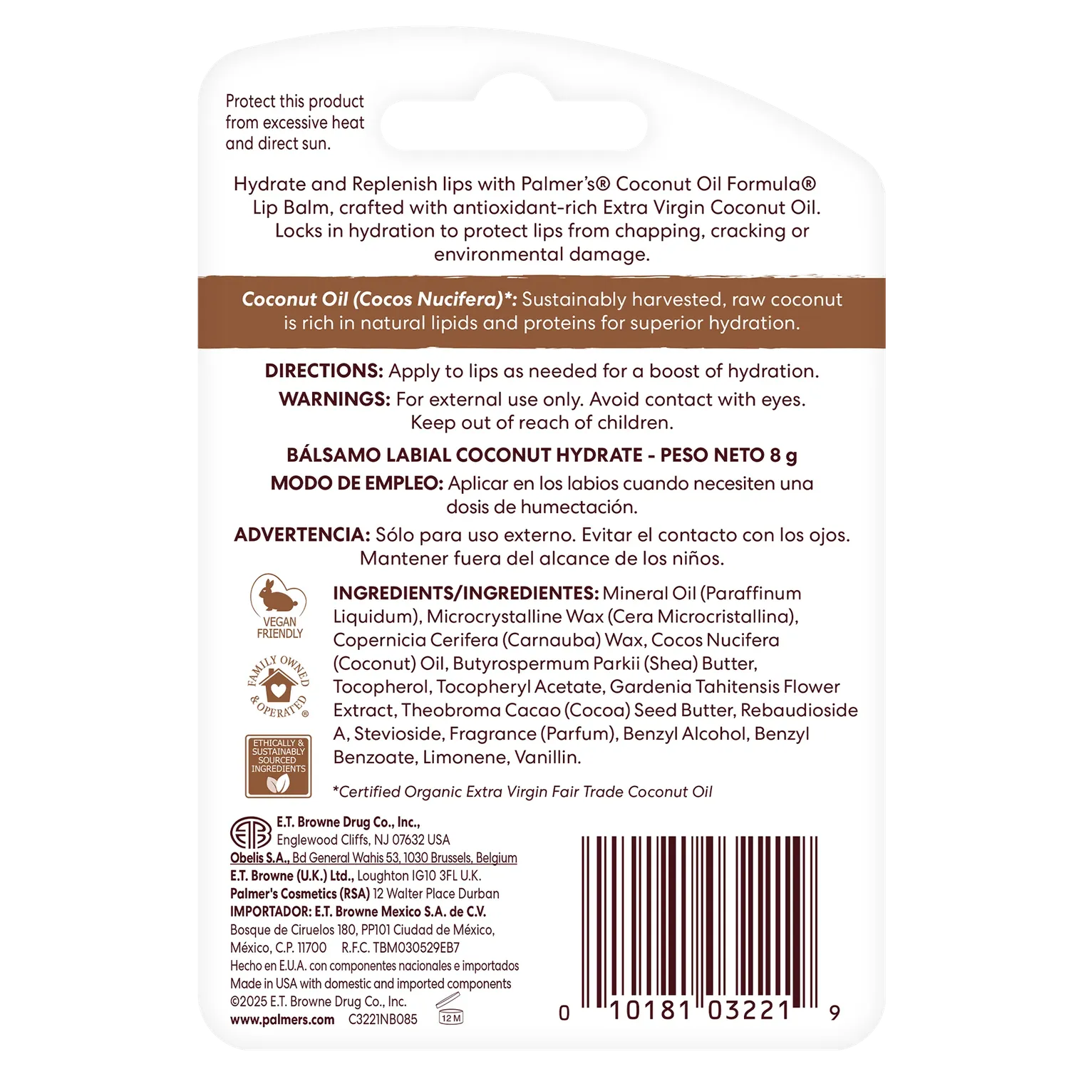Palmer's Coconut Hydrate Lip Balm lippenbalsem 2-pack kokos