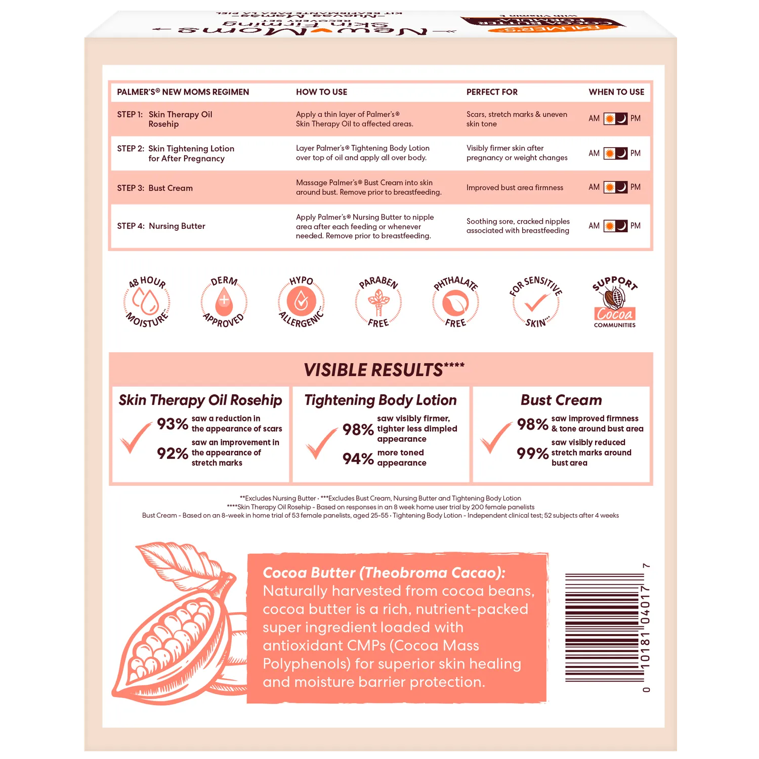 Palmer's New Moms Post-Pregnancy Huidset 4-delig verstevigend