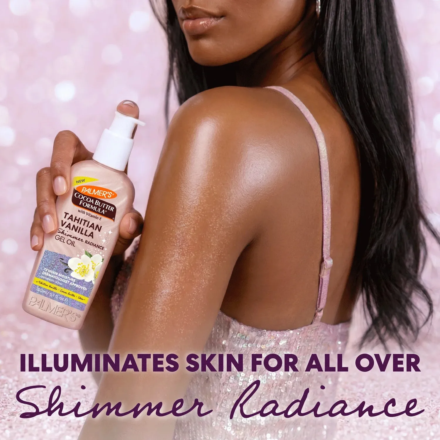 Palmer's Tahitian Vanilla Shimmer Gel-Olie rose goud