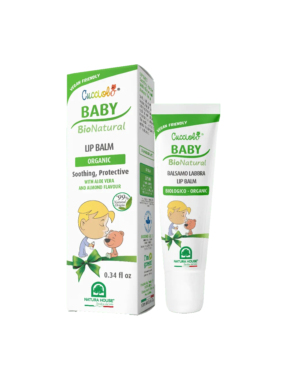 Natura House Cucciolo Baby Lip Balm lippenbalsem 10ml aloë vera