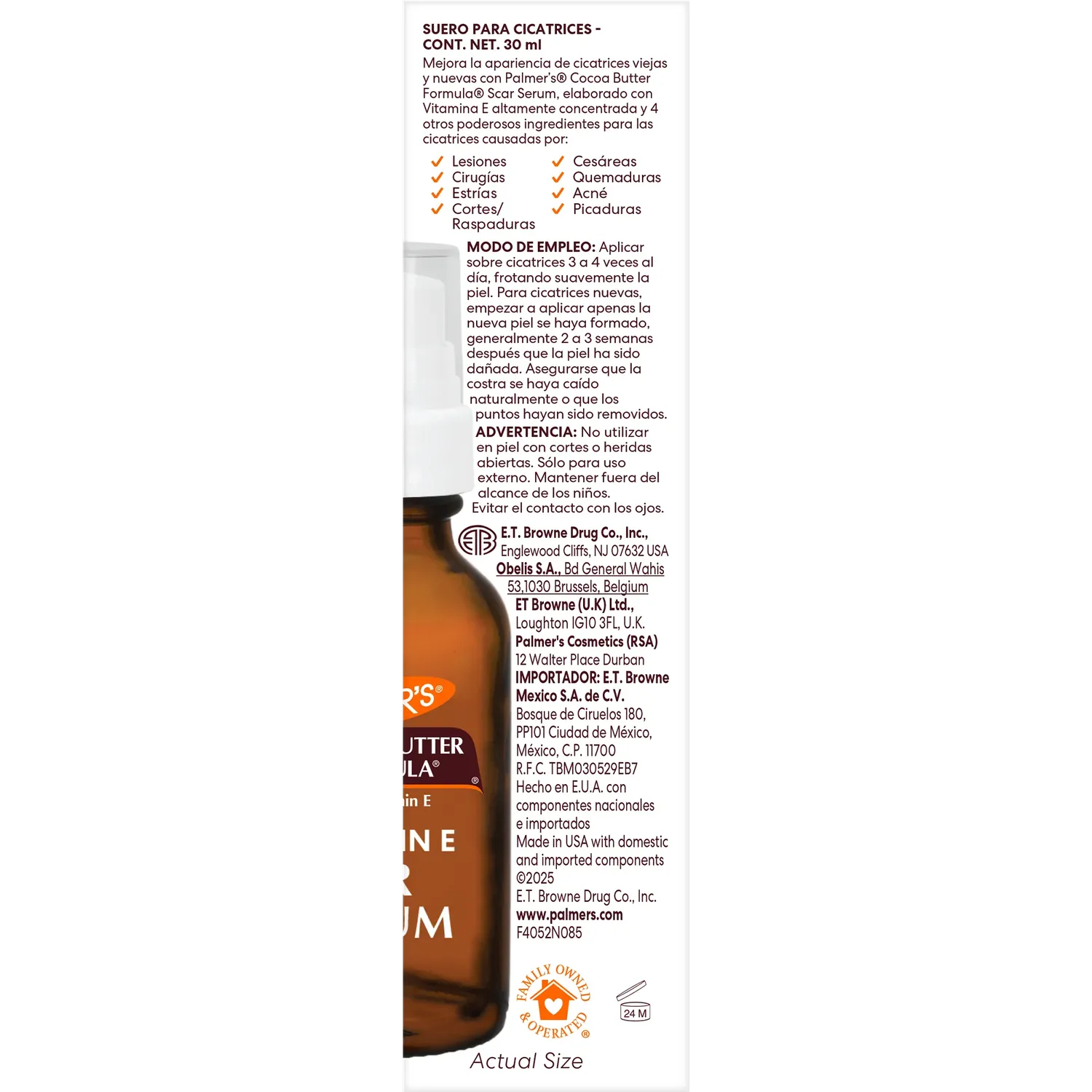 Palmer's Cocoa Butter Scar littekenserum 1 fl oz vitamine E