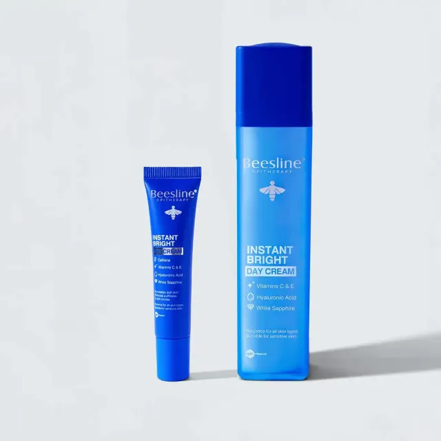 Beesline Instant Bright oogcrème + dagcrème set stralend