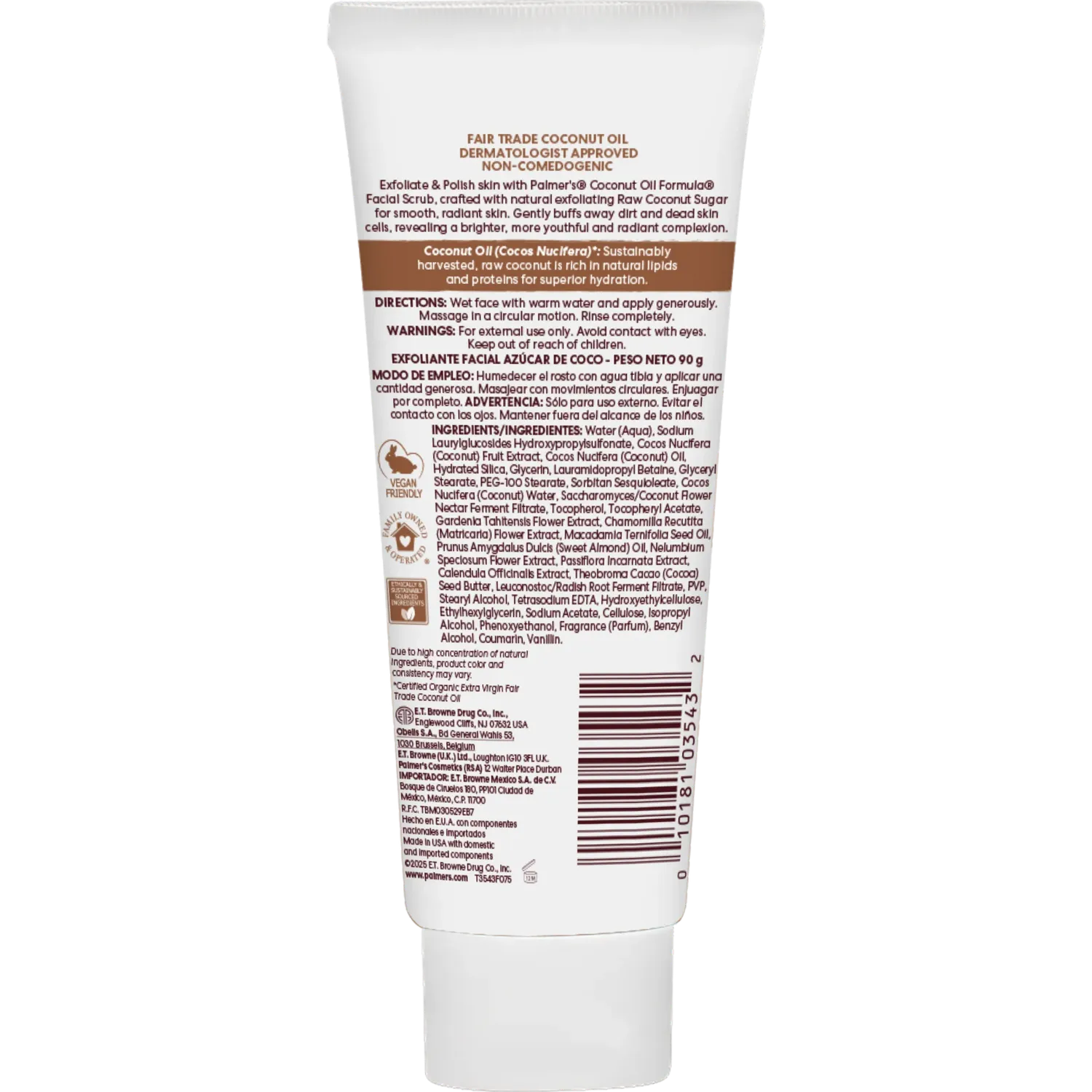 Palmer's Raw Coconut Sugar Gezichtsscrub 90 g mild