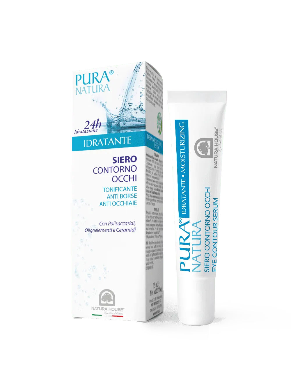 Natura House Moisturizing 24h Eye Contour oogserum 15ml tegen wallen