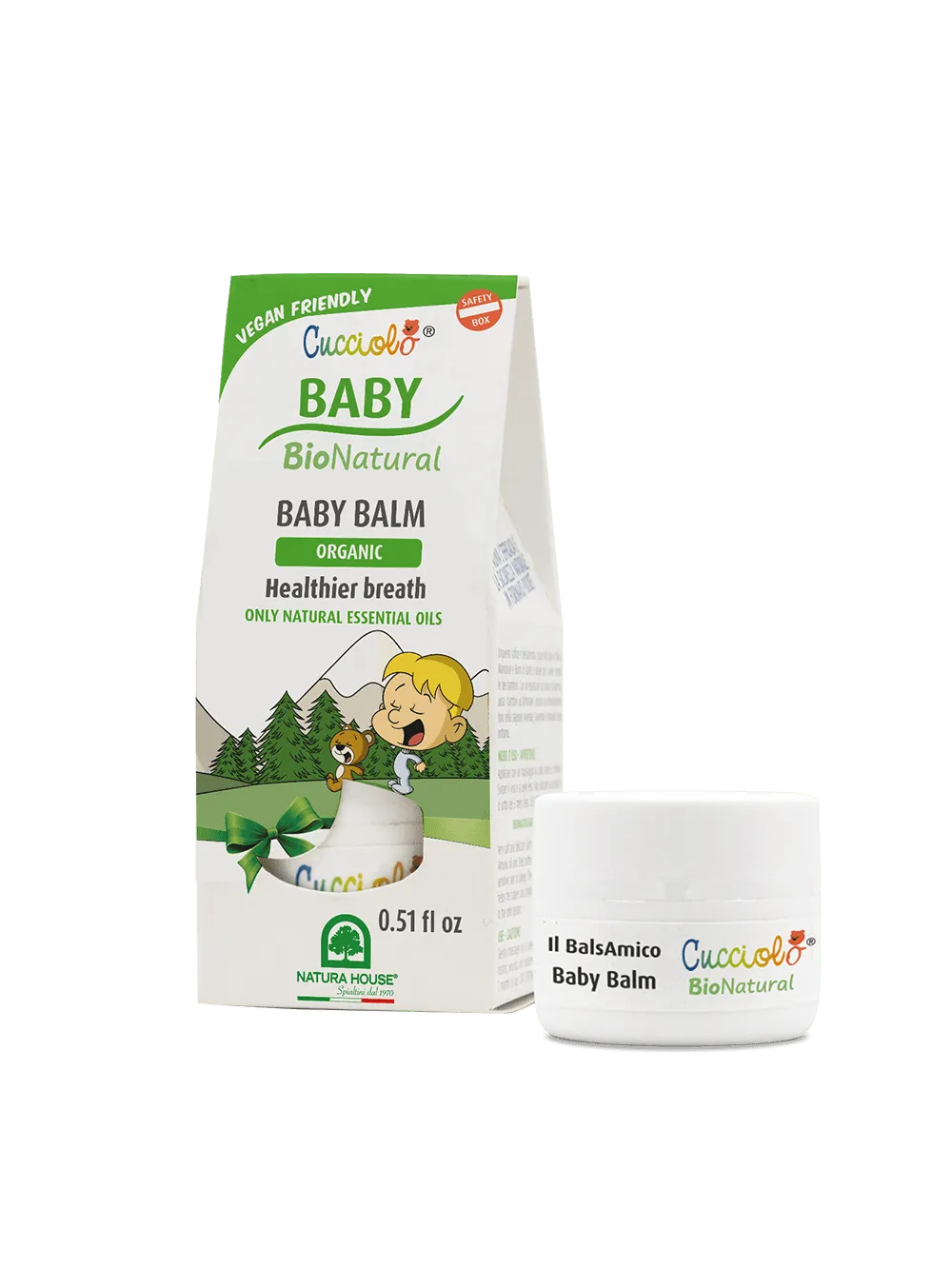 Natura House Cucciolo Baby balsem 15ml bio verkoudheid