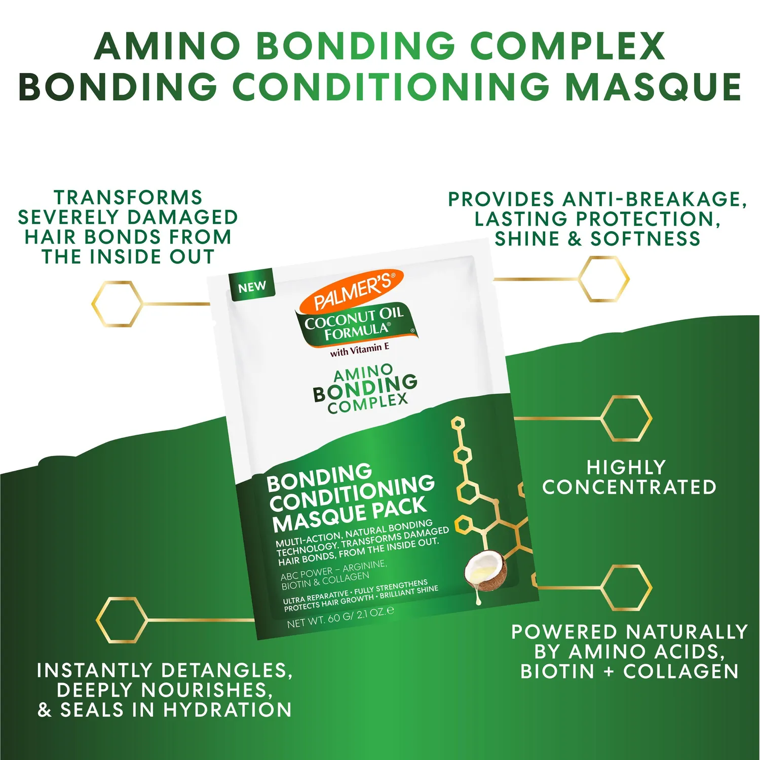 Palmer's Bond Repair Conditioning Masque voor beschadigd haar