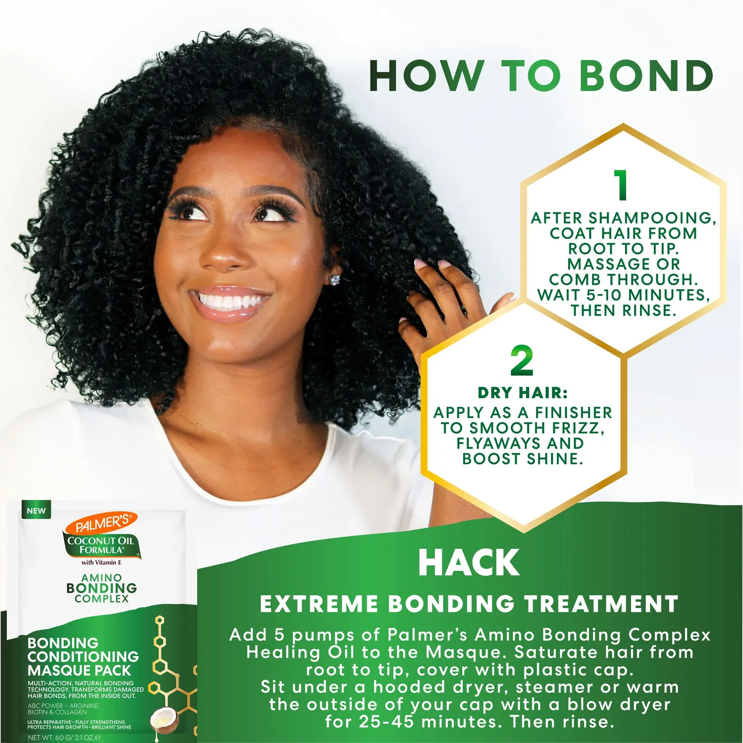 Palmer's Bond Repair Conditioning Masque voor beschadigd haar