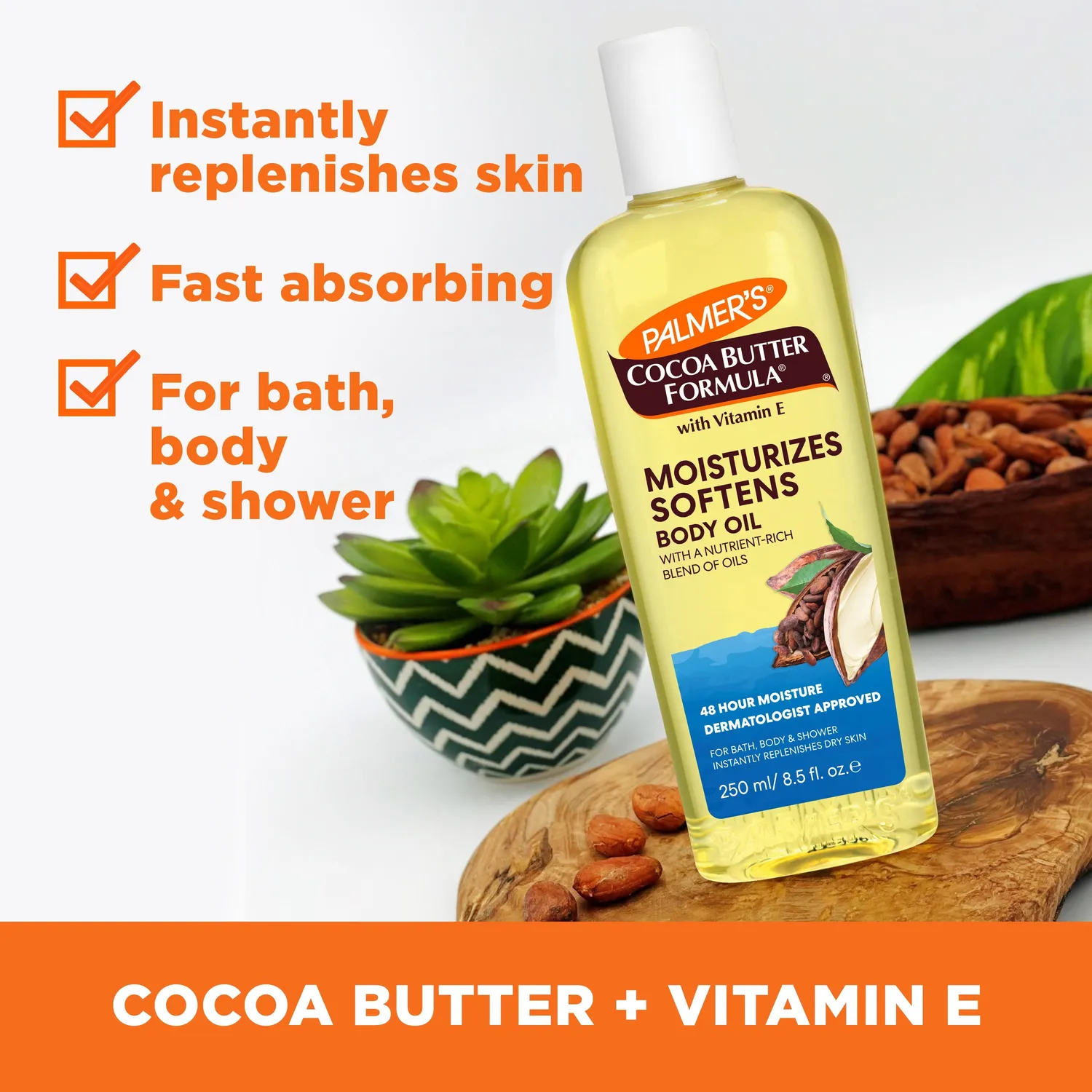 Palmer's Cocoa Butter lichaamsolie 250 ml stralende huid