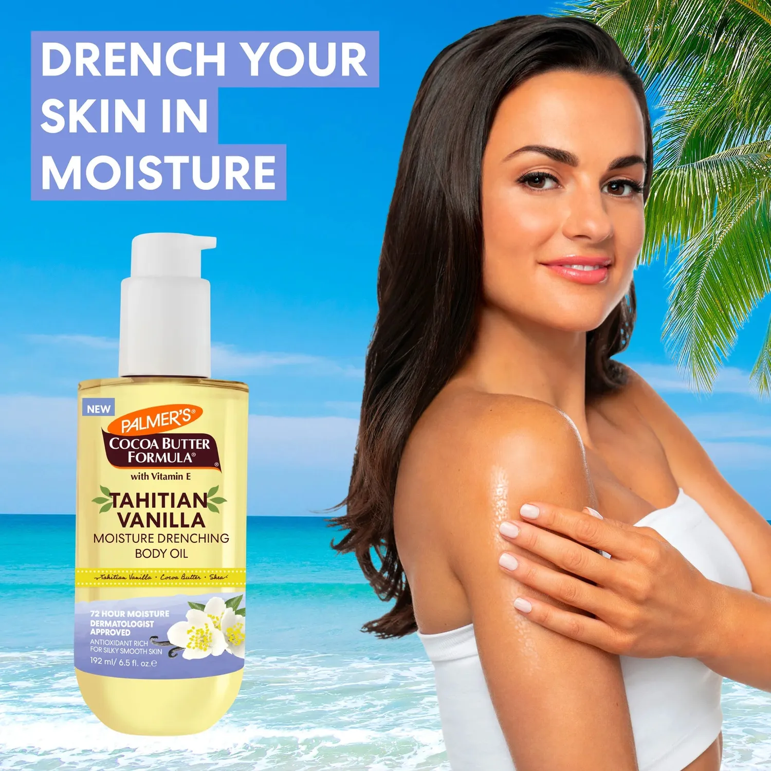 Palmer's Cocoa Butter Tahitian Vanilla bodyolie droge huid
