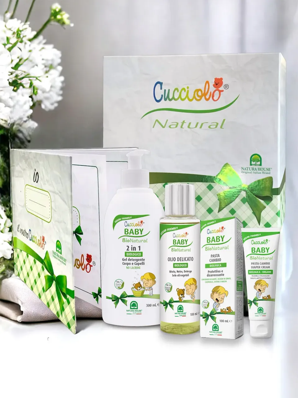 Cucciolo Baby Bio Natural cadeauset 3-delig mild