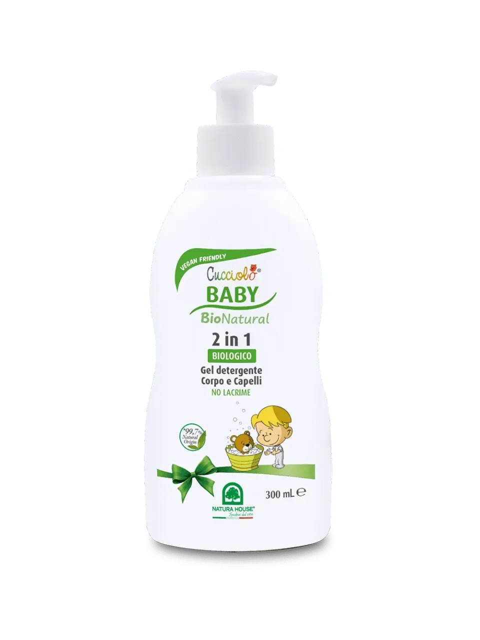 Natura House Cucciolo Baby Bio wasgel 2-in-1 300ml traanvrij