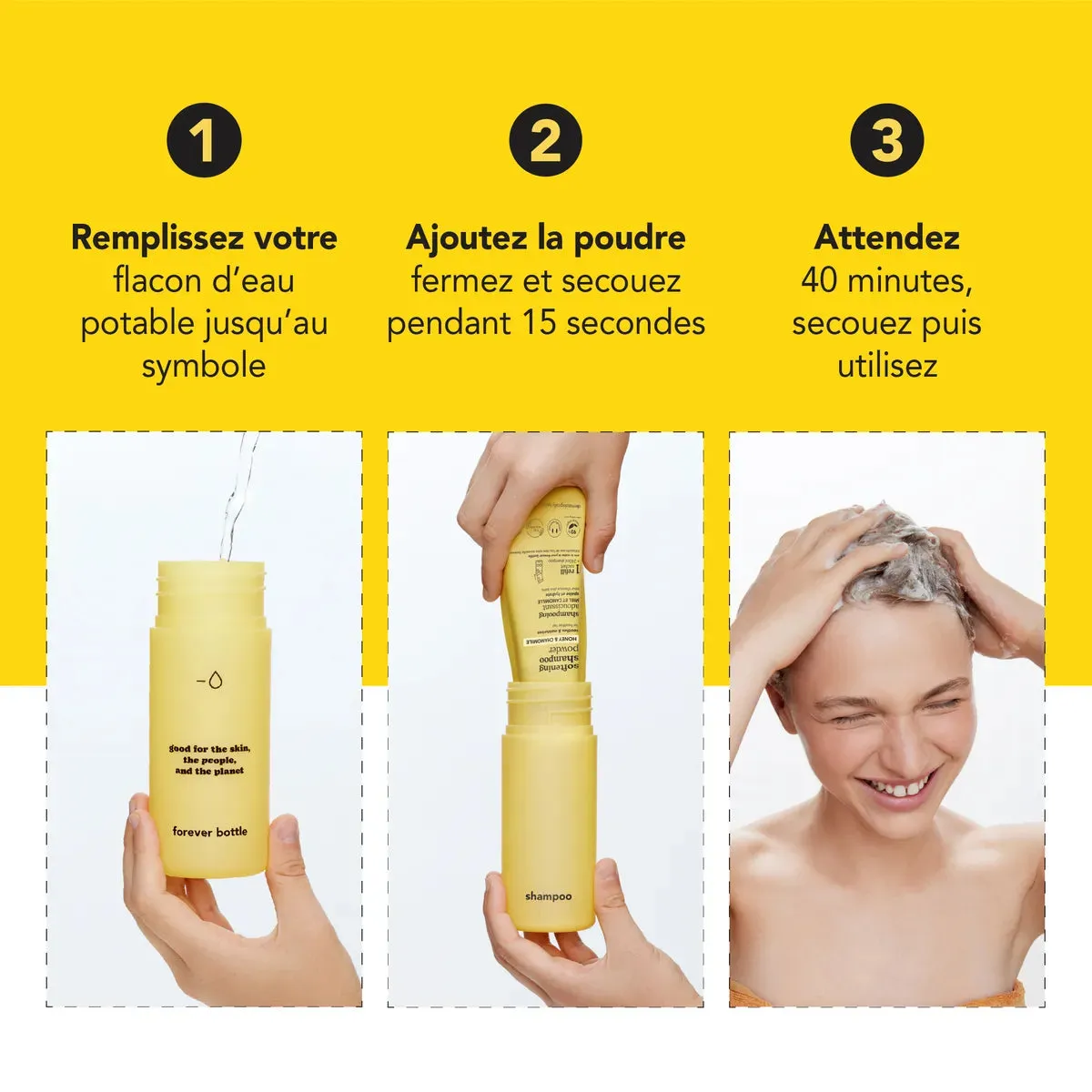 Beesline poedershampoo honey navulling zacht haar