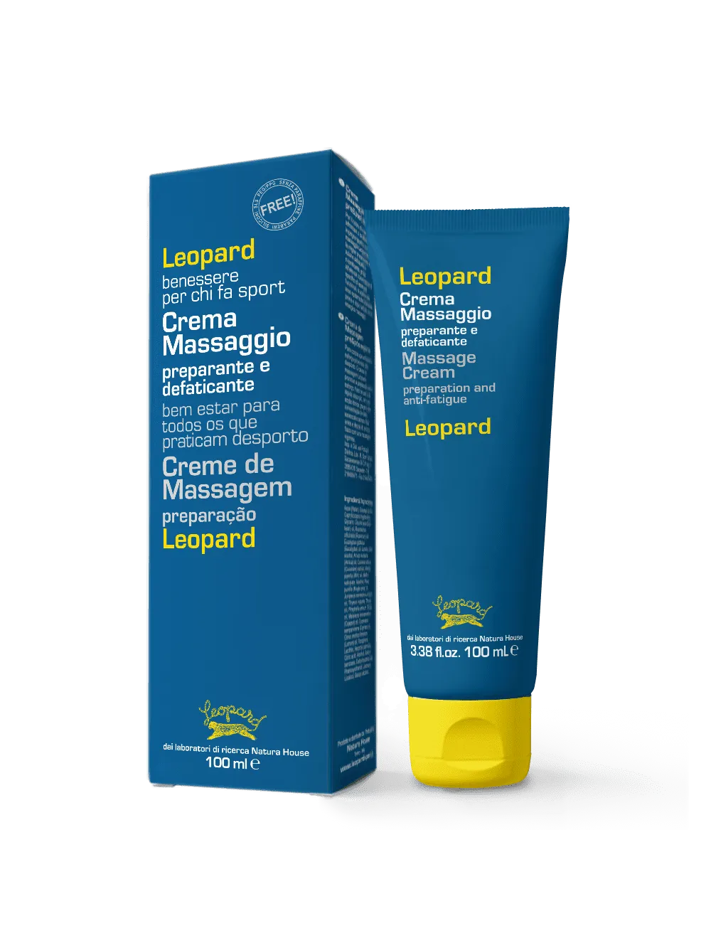 Natura House Leopard Sport massagecreme 100ml verkoelend