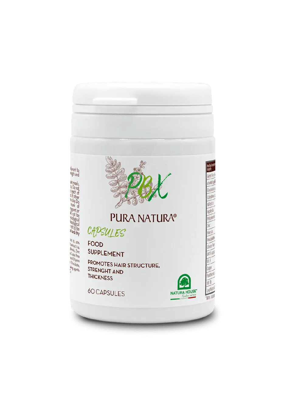 Natura House PBX haar nagel capsules 60 stuks versterkend