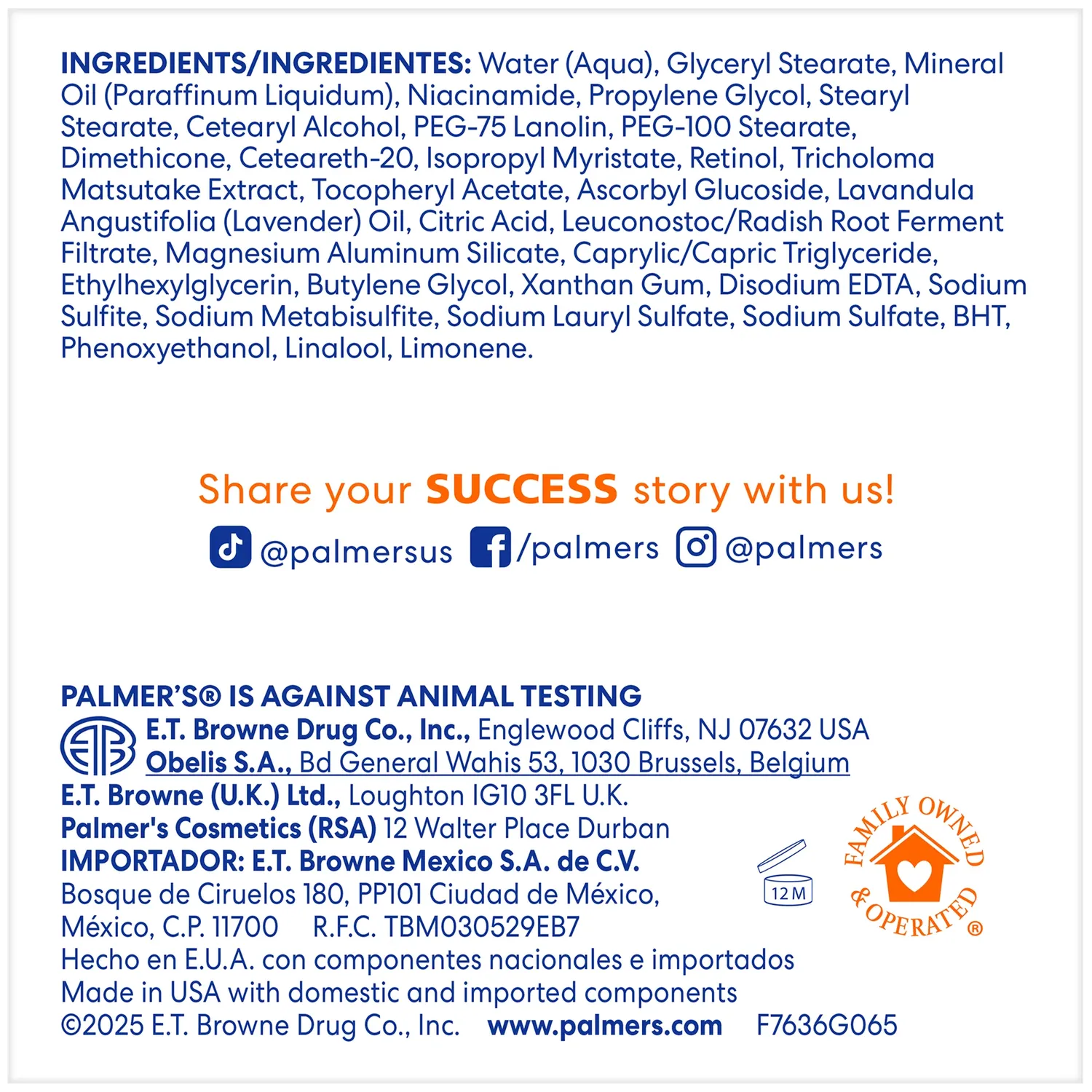 Palmer's Skin Success Night Fade Cream nachtcrème 75 g lavendel