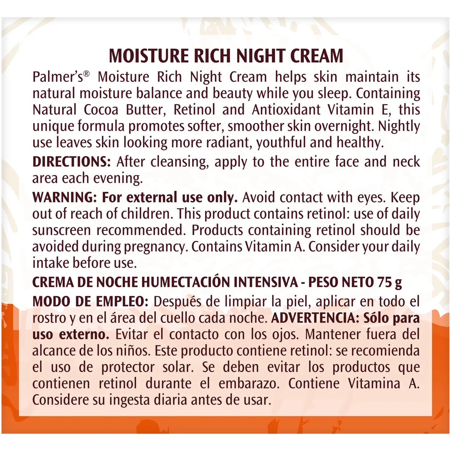 Palmer's Cocoa Butter Moisture Rich nachtcreme 2.7 oz retinol