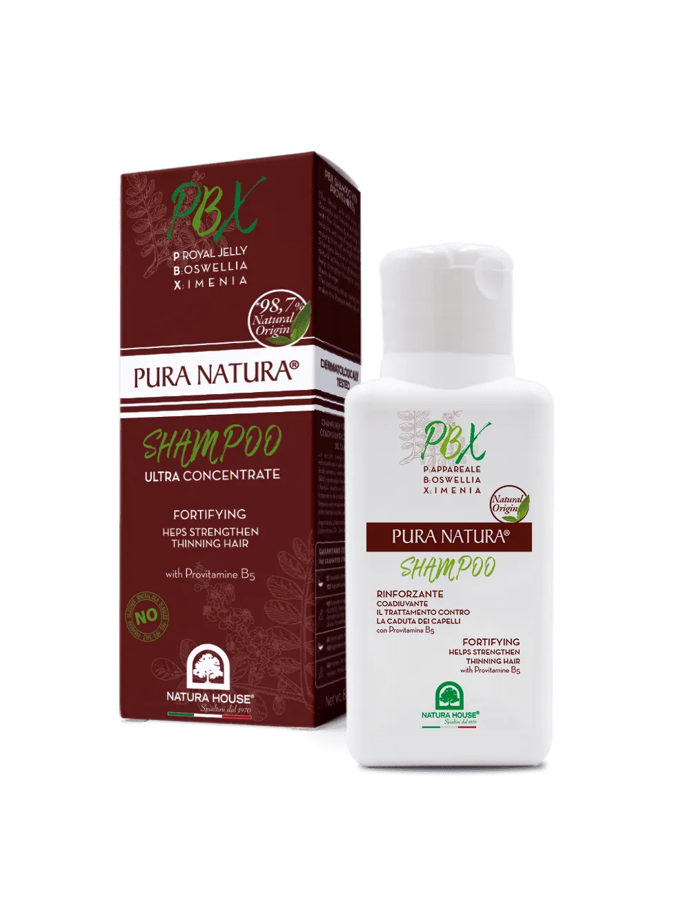 Natura House PBX versterkende shampoo 250ml breuk haar