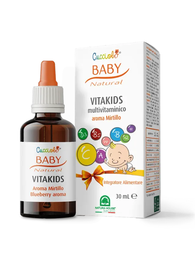Natura House Cucciolo Vitakids multivitamine 30ml bosbes