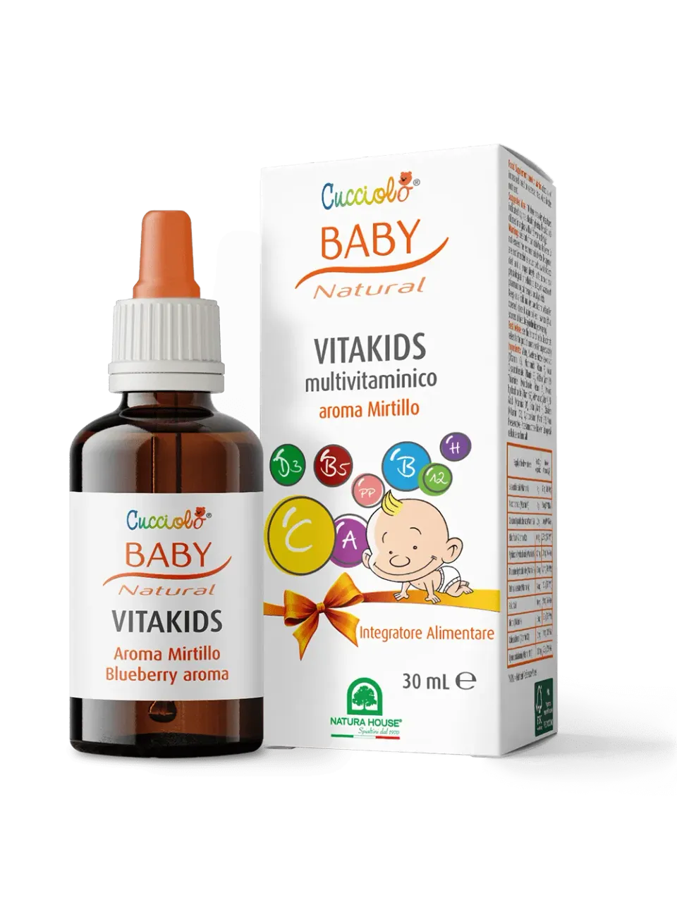 Natura House Cucciolo Vitakids multivitamine 30ml bosbes
