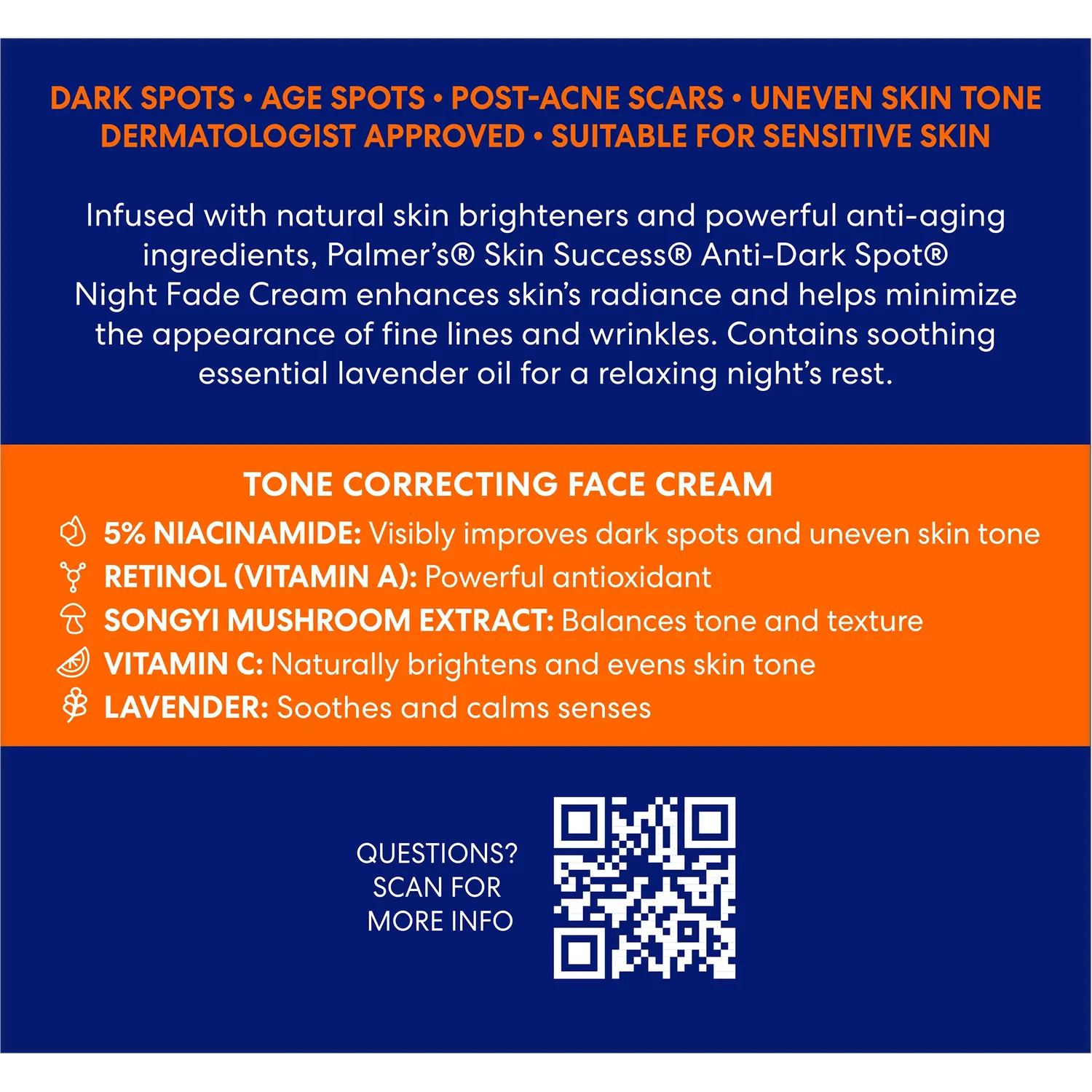 Palmer's Skin Success Night Fade Cream nachtcrème 75 g lavendel