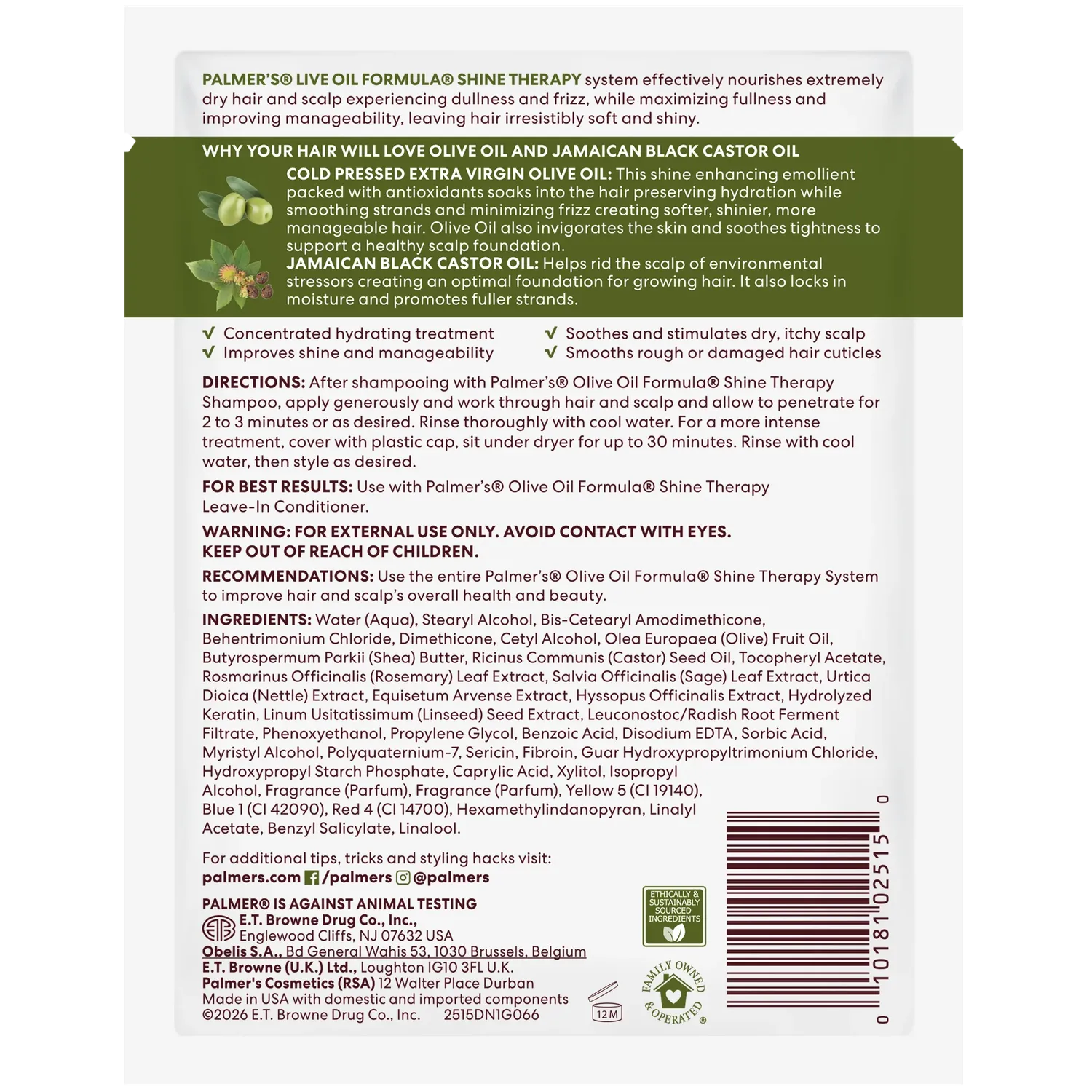 Palmer's Olive Oil Deep Conditioner haarmasker 60 g droog haar