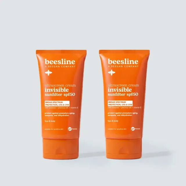 Beesline Ultrascreen Invisible Sunfilter crème SPF50 2-pack mat