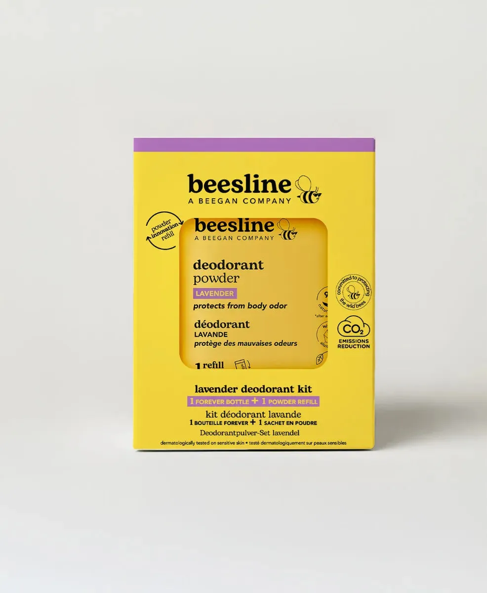 Beesline poeder deodorant 48h lavender starterkit