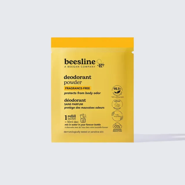 Beesline Forever poederdeodorant navulling ongeparfumeerd