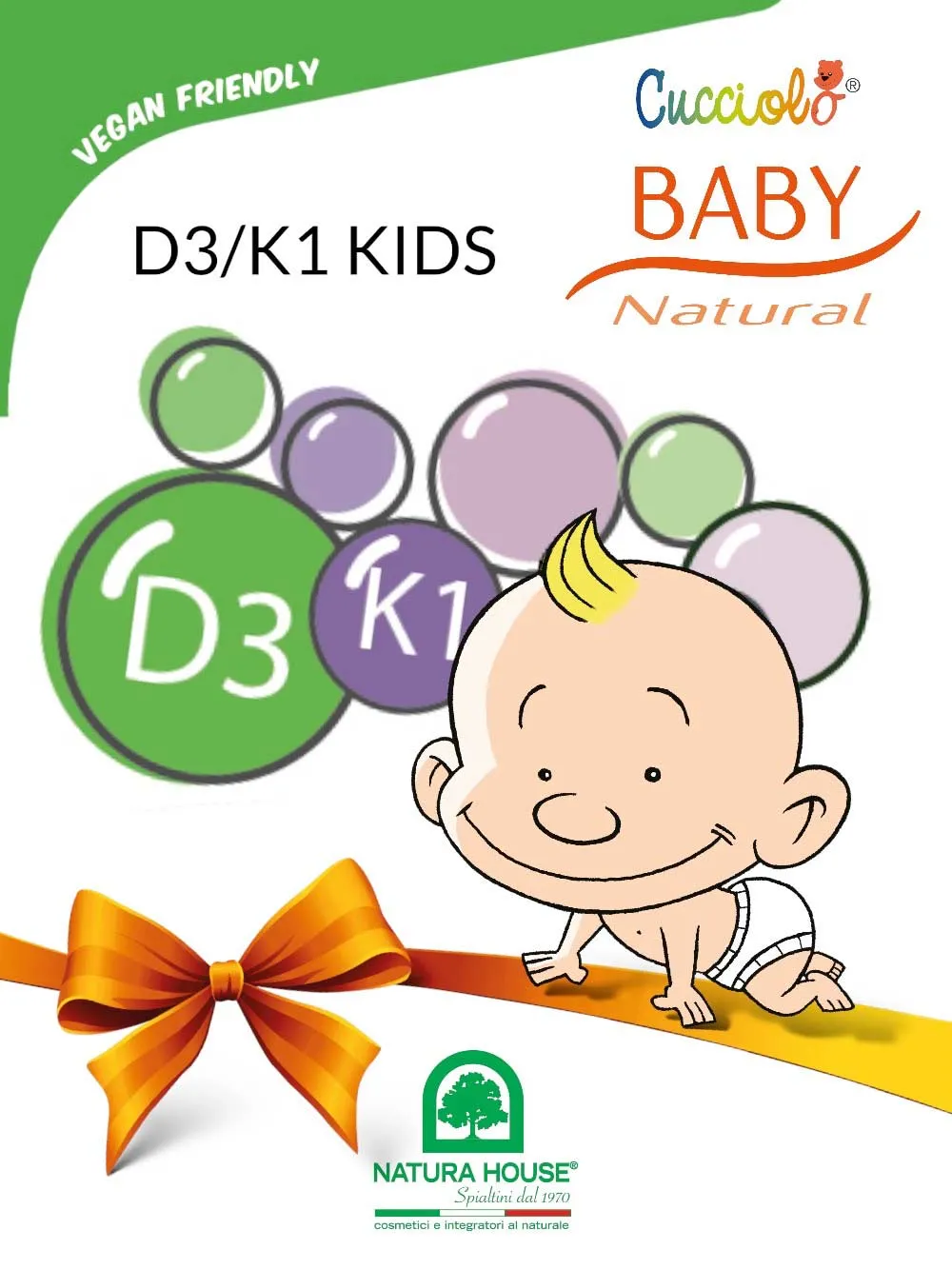 Natura House Cucciolo Baby vitamine D3+K1 druppels 15 ml