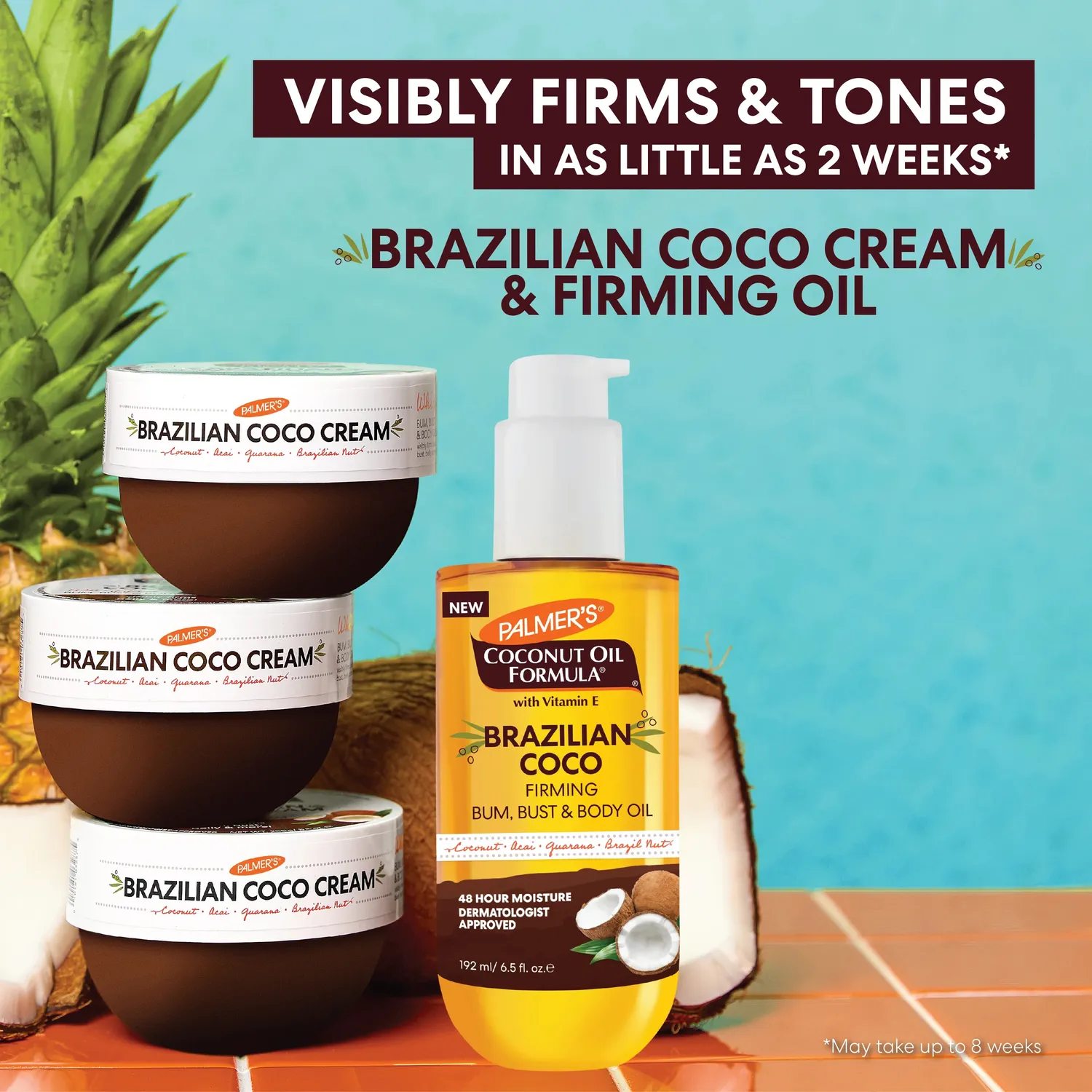 Palmer's Brazilian Coco Firming Kit crème + olie kokos