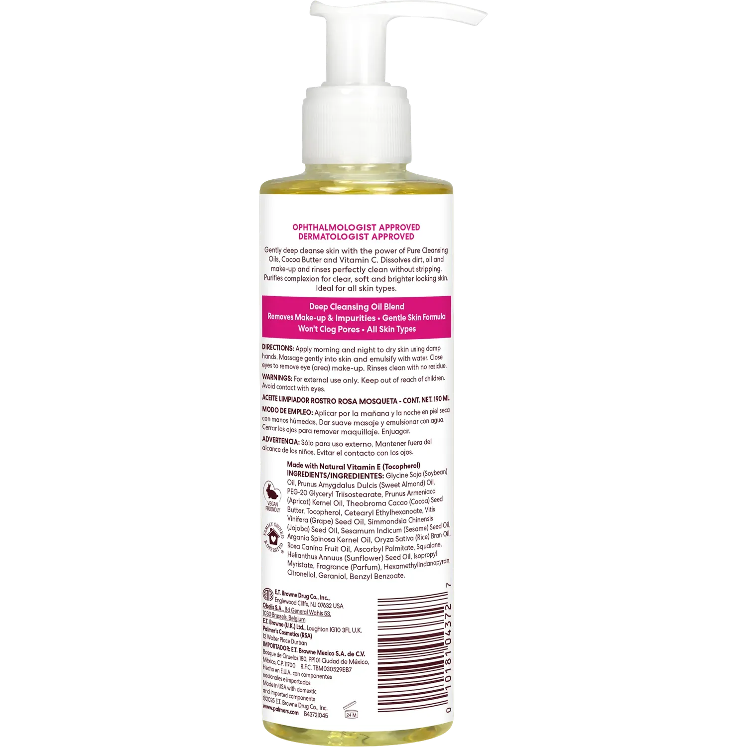 Palmer's Skin Therapy Cleansing Oil Face 6.5oz mild