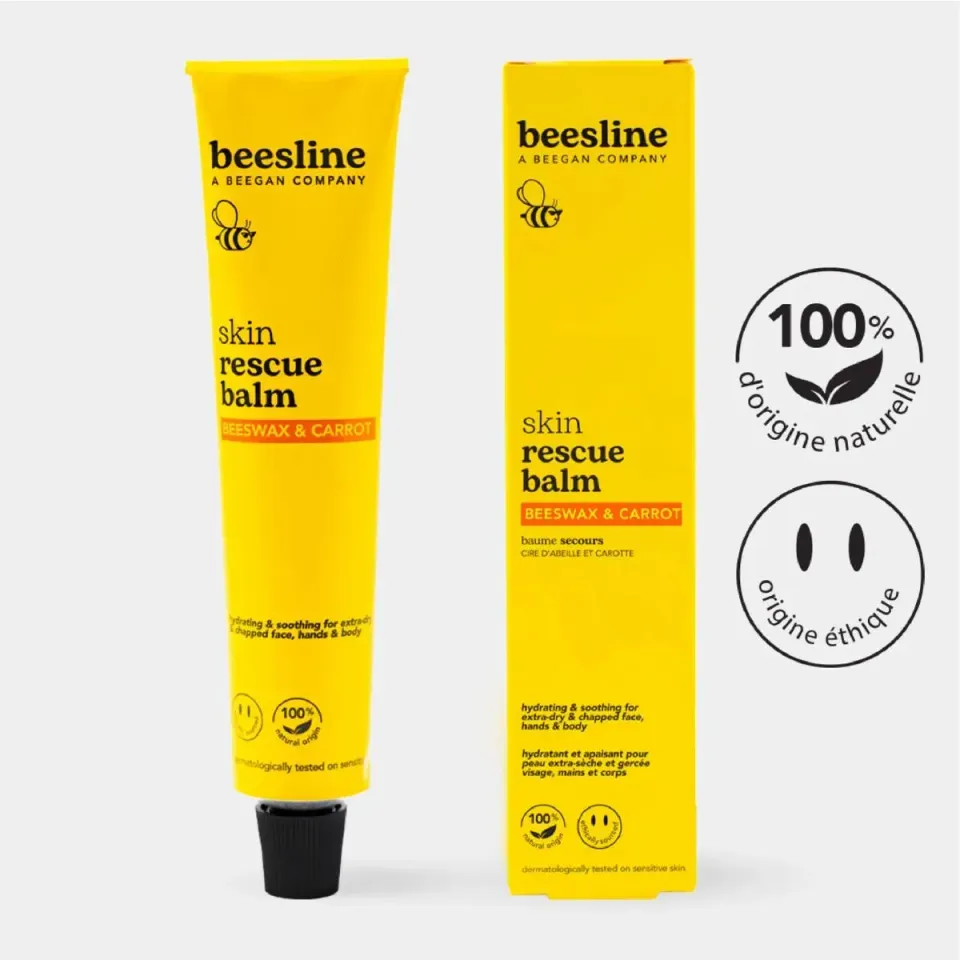 Beesline Rescue Balm lichaamsbalsem bijenwas wortel droge huid