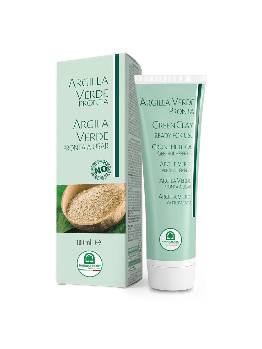 Natura House Ready Green Clay kleimasker 100ml vette huid