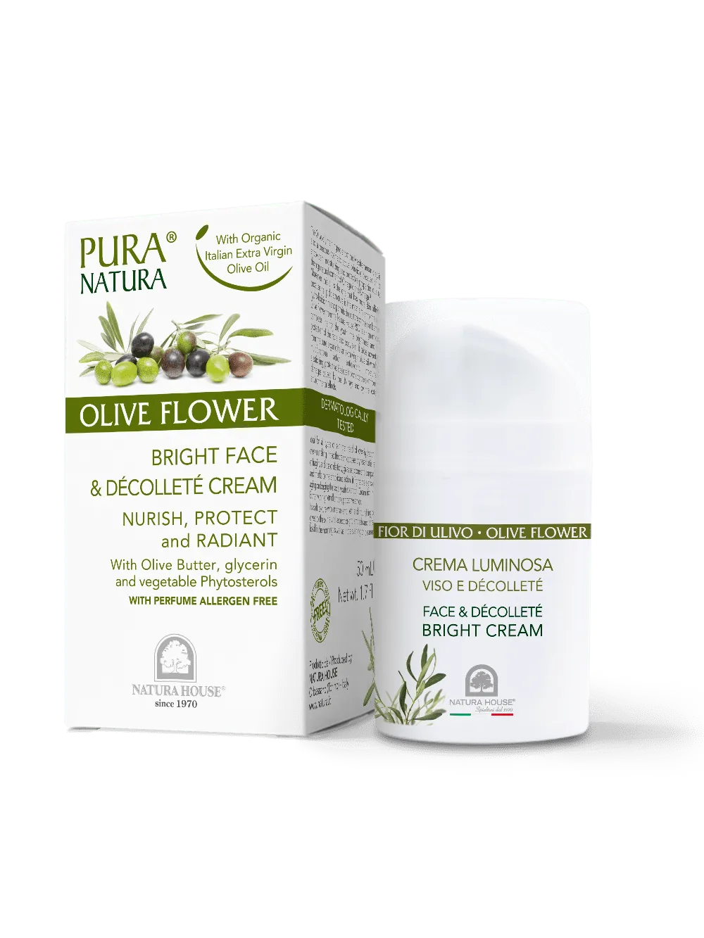 Natura House Olive Flower Bright Gezichtscrème 50ml voedend