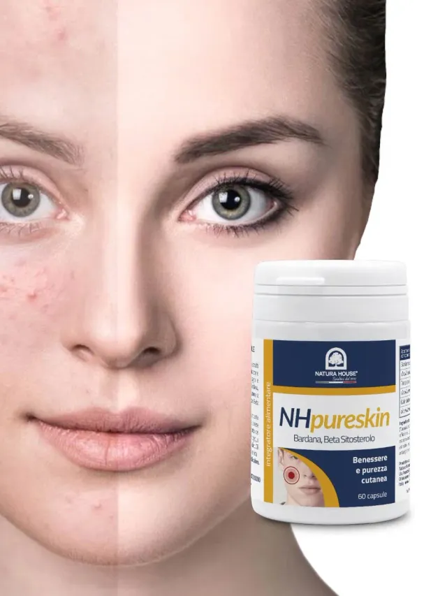 Natura House Pure Skin capsules tegen talg en acne 60 stuks klis